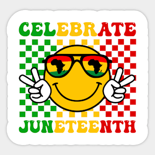 Celebrate Juneteenth Black History Celebrating Black Freedom Sticker